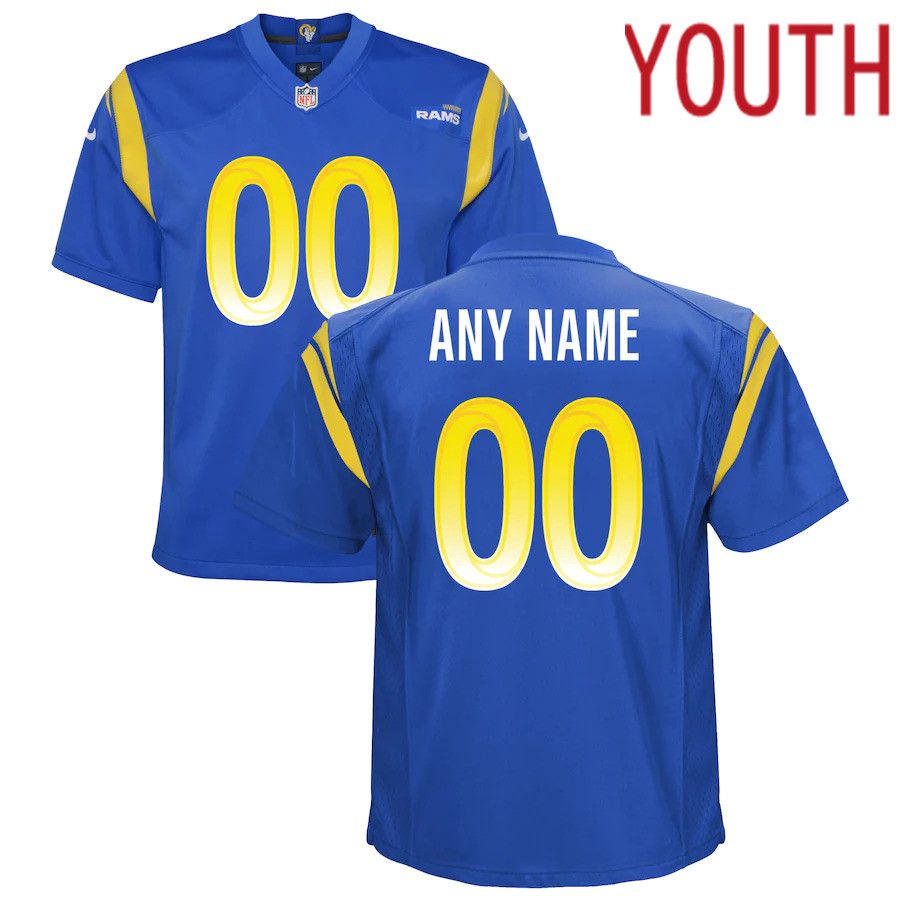 Youth Los Angeles Rams Nike Royal Custom Game NFL Jersey->youth nfl jersey->Youth Jersey